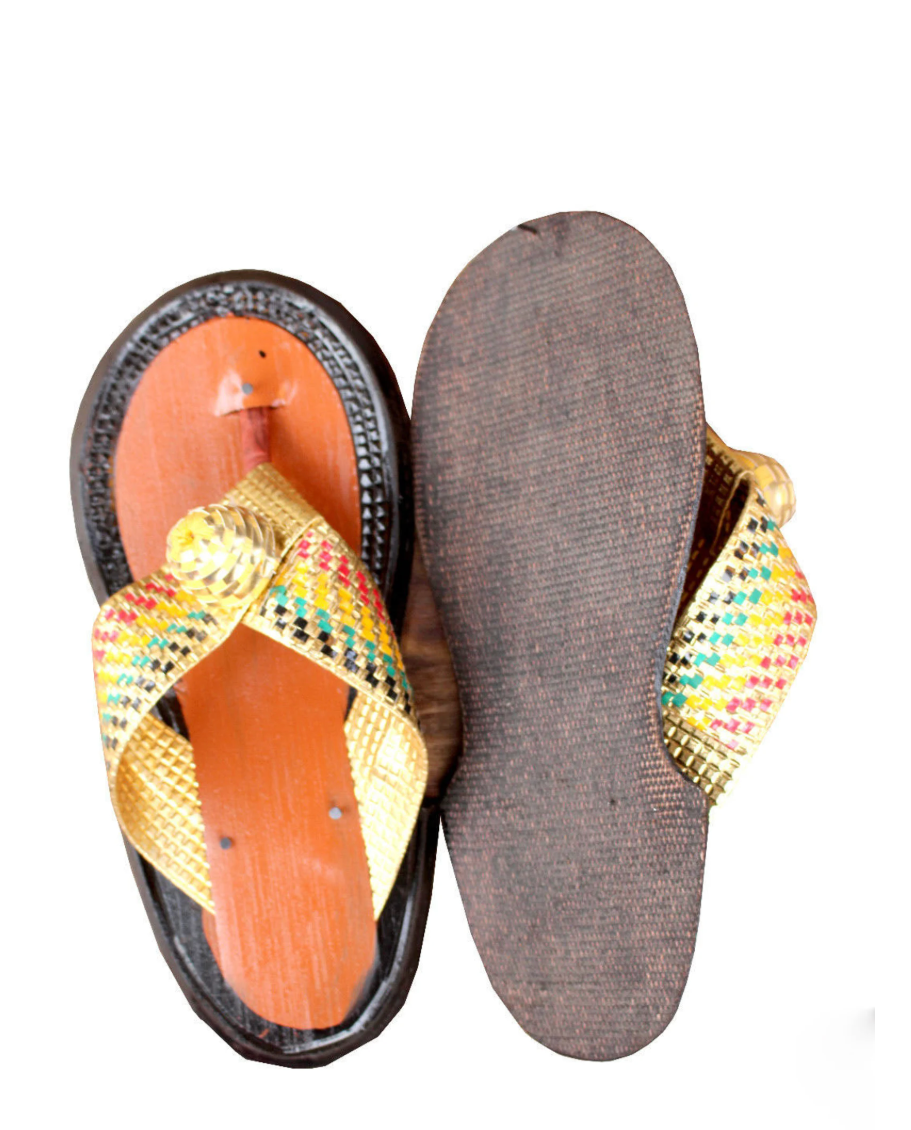 Men's Traditional Slippers Ghanaian Handmade Leather Slippers Men's Shoe Sandals