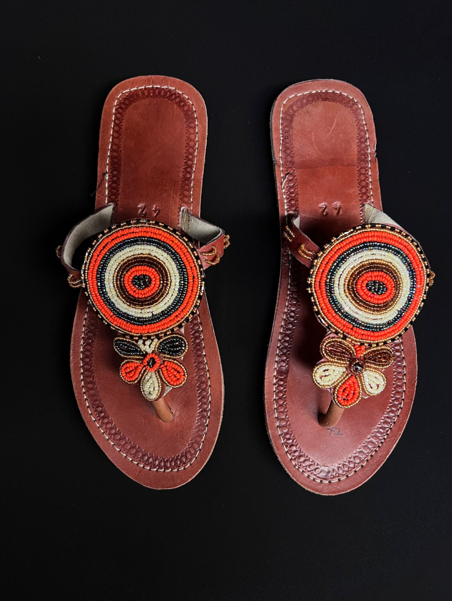 African Maasai handmade leather sandals for women, Spring Summer Shoes, Sandalia, Sandali, Sandalen