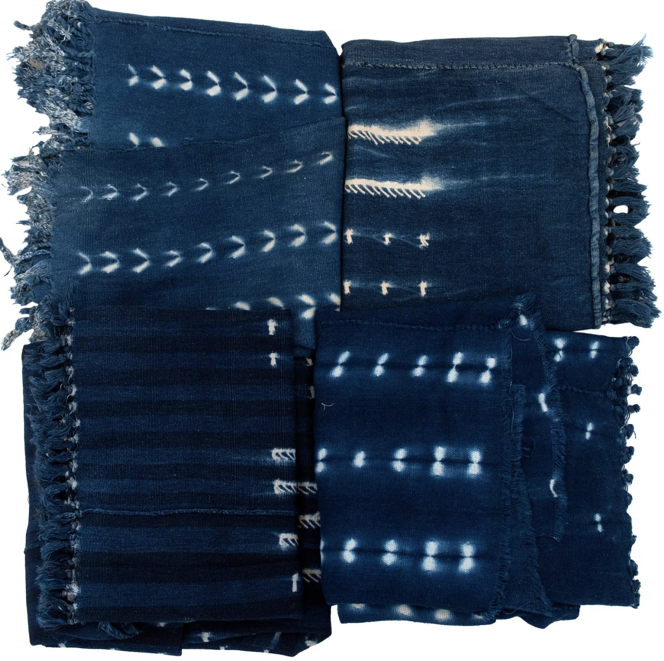 Authentic Indigo Cloth: Handwoven West African Textile, Premium Cotton Fabric for Home Decor & Design (Dark Blue)