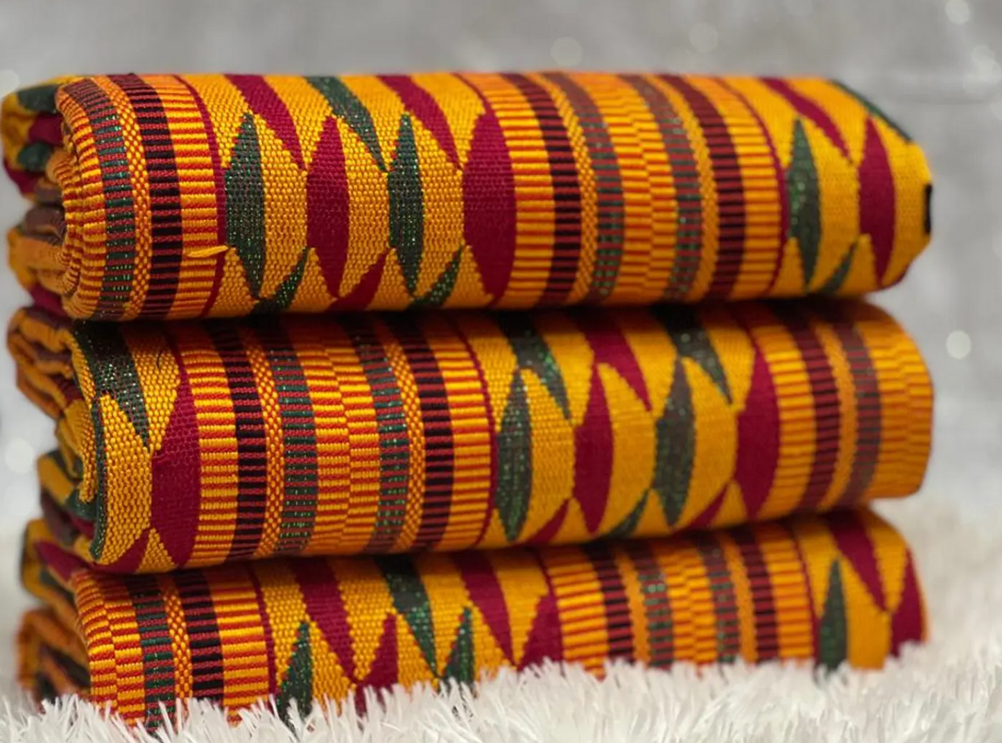 Authentic Kente 6 yards Genuine Ghana handwoven Kente fabric and Kente Cloth African fabric African Bonwire Ghana Kente Traditional