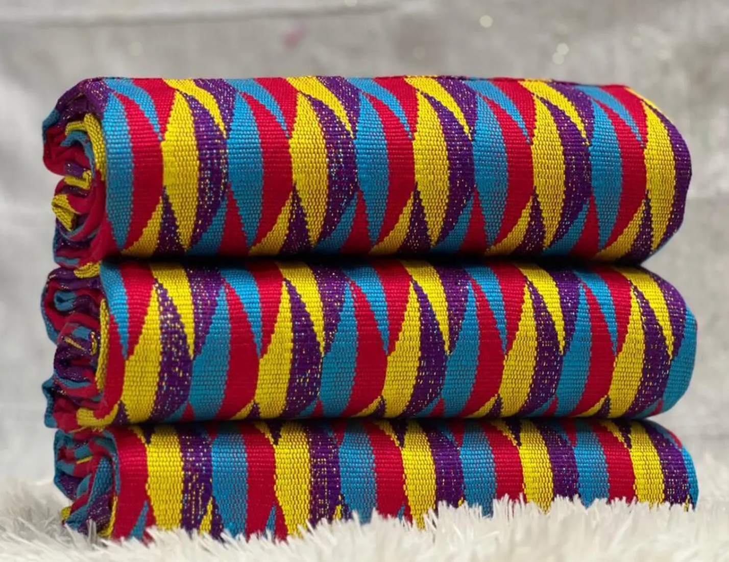 Authentic Kente 6 yards Genuine Ghana handwoven Kente fabric and Kente Cloth African fabric African Bonwire Ghana Kente Traditional
