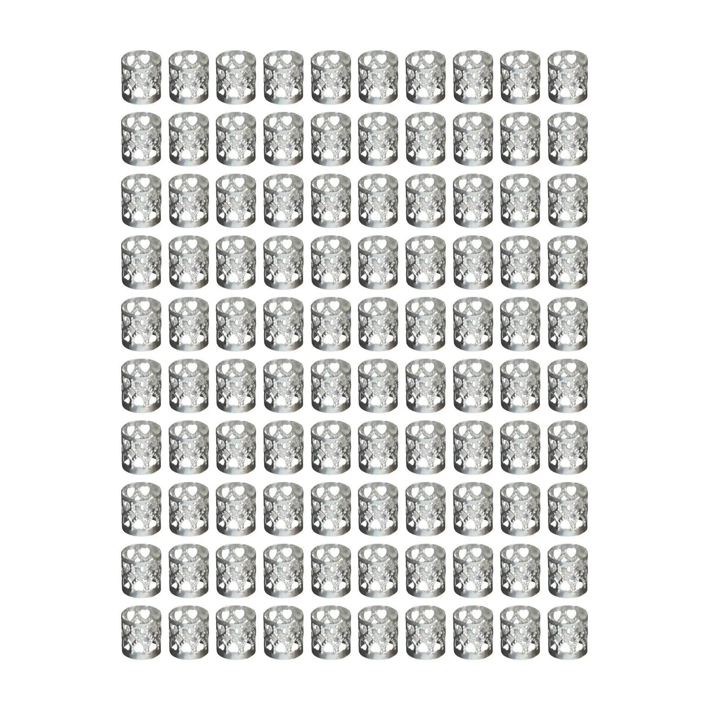 100 Pcs African Hair Bead Hair Braid Rings Dreadlocks Beads Metal Cuffs Aluminum Dread Locks for Hair Styling