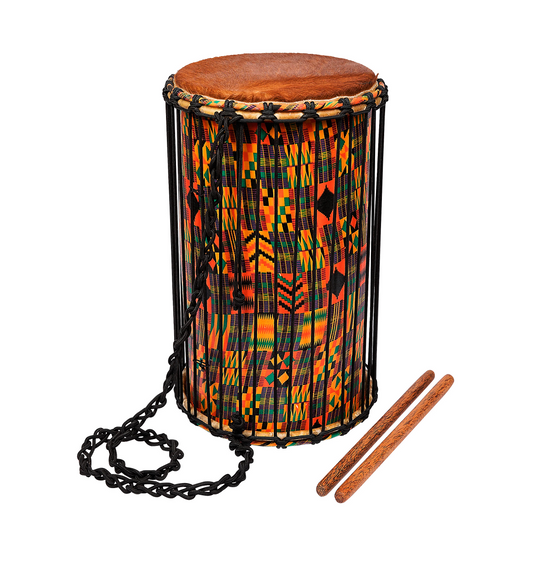 X8 Drums Kente Cloth Dundun with Sticks 10 in. X8 Drums Kente Cloth Dundun with Sticks 10 in. X8 Drums Kente Cloth Dundun with Sticks 10 in. X8 Drums Kente Cloth Dundun with Sticks 10 in