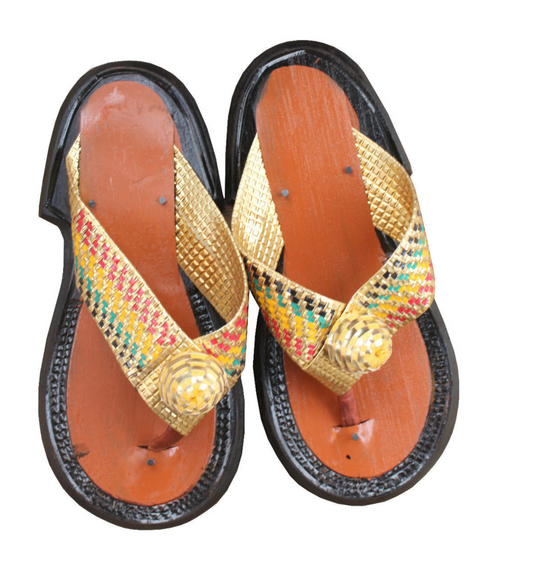 Men's Traditional Slippers Ghanaian Handmade Leather Slippers Men's Shoe Sandals