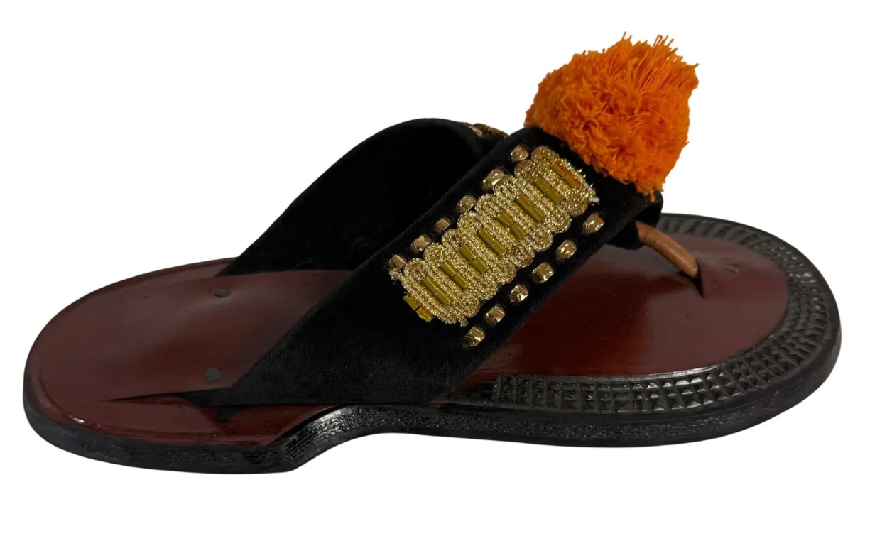 Traditional Ethnic Ahenema Thong Flip Flop Sandals Size 8 Leather Slippers