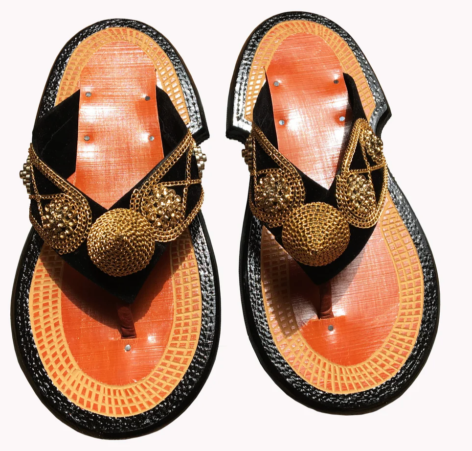 Handmade Men's Traditional Slippers Ghanaian Leather Slippers Men's Shoe Sandals