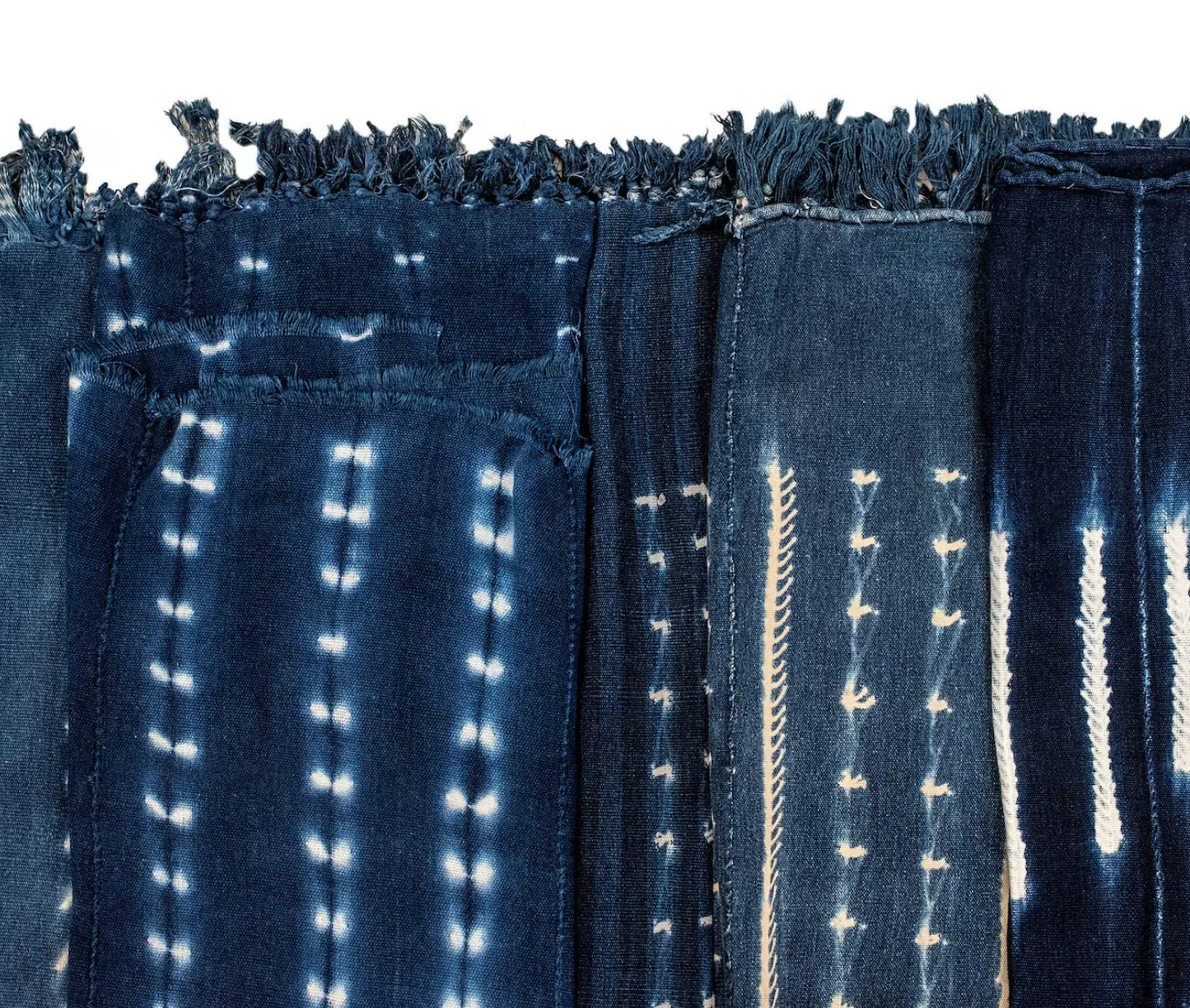 Authentic Indigo Cloth: Handwoven West African Textile, Premium Cotton Fabric for Home Decor & Design (Dark Blue)