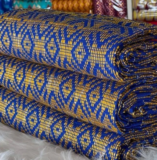 Handwoven Kente Fabric: Authentic Ghana Bonwire Cloth, 6 Yards