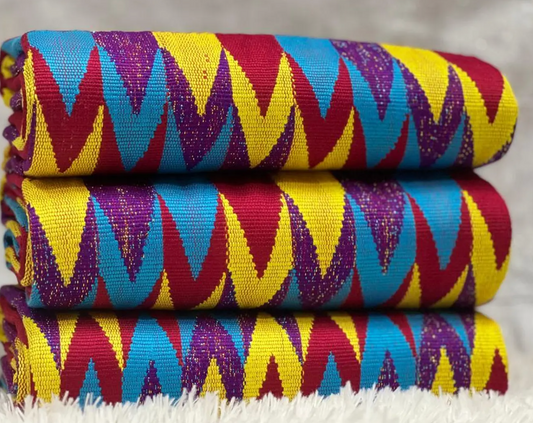 Authentic Kente 6 yards Genuine Ghana handwoven Kente fabric and Kente Cloth African fabric African Bonwire Ghana Kente Traditional